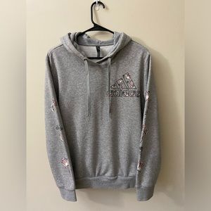 Women’s gray floral adidas hoodie